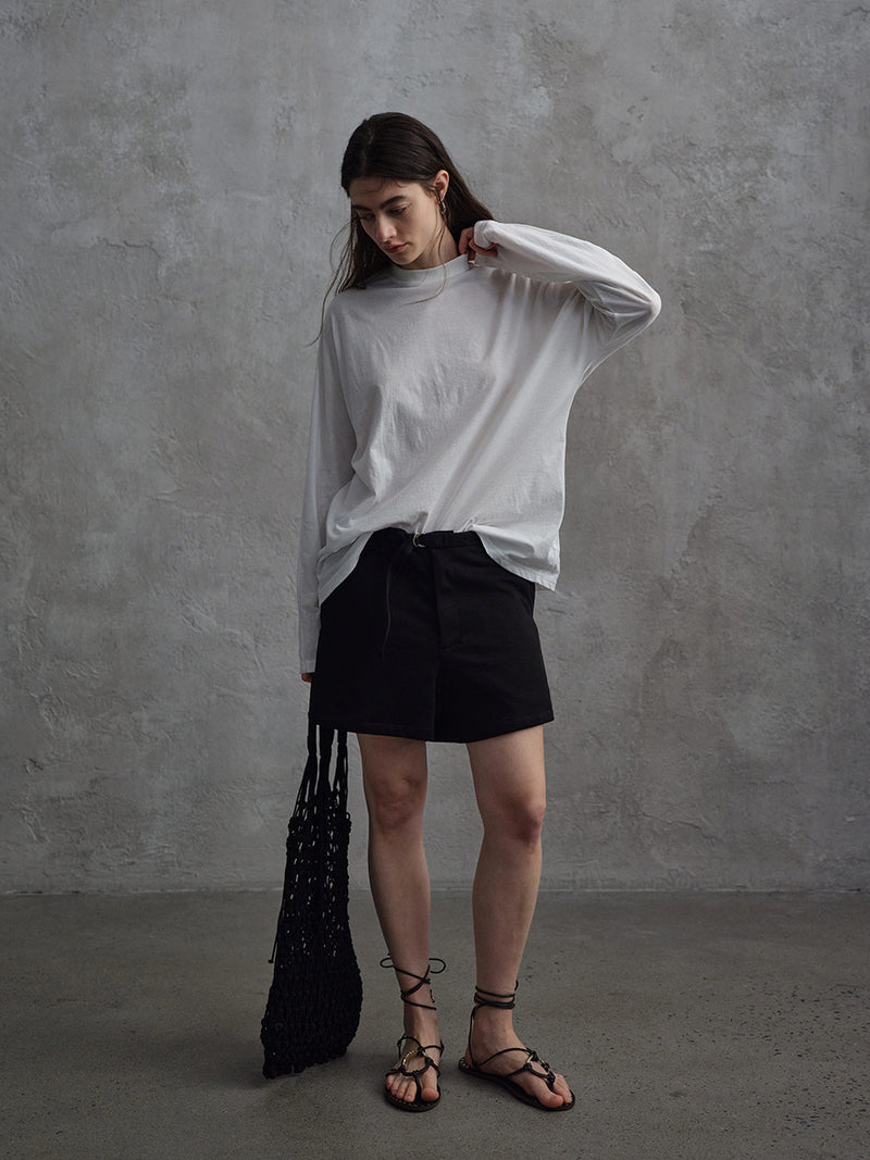 Inkveil Belted Shorts