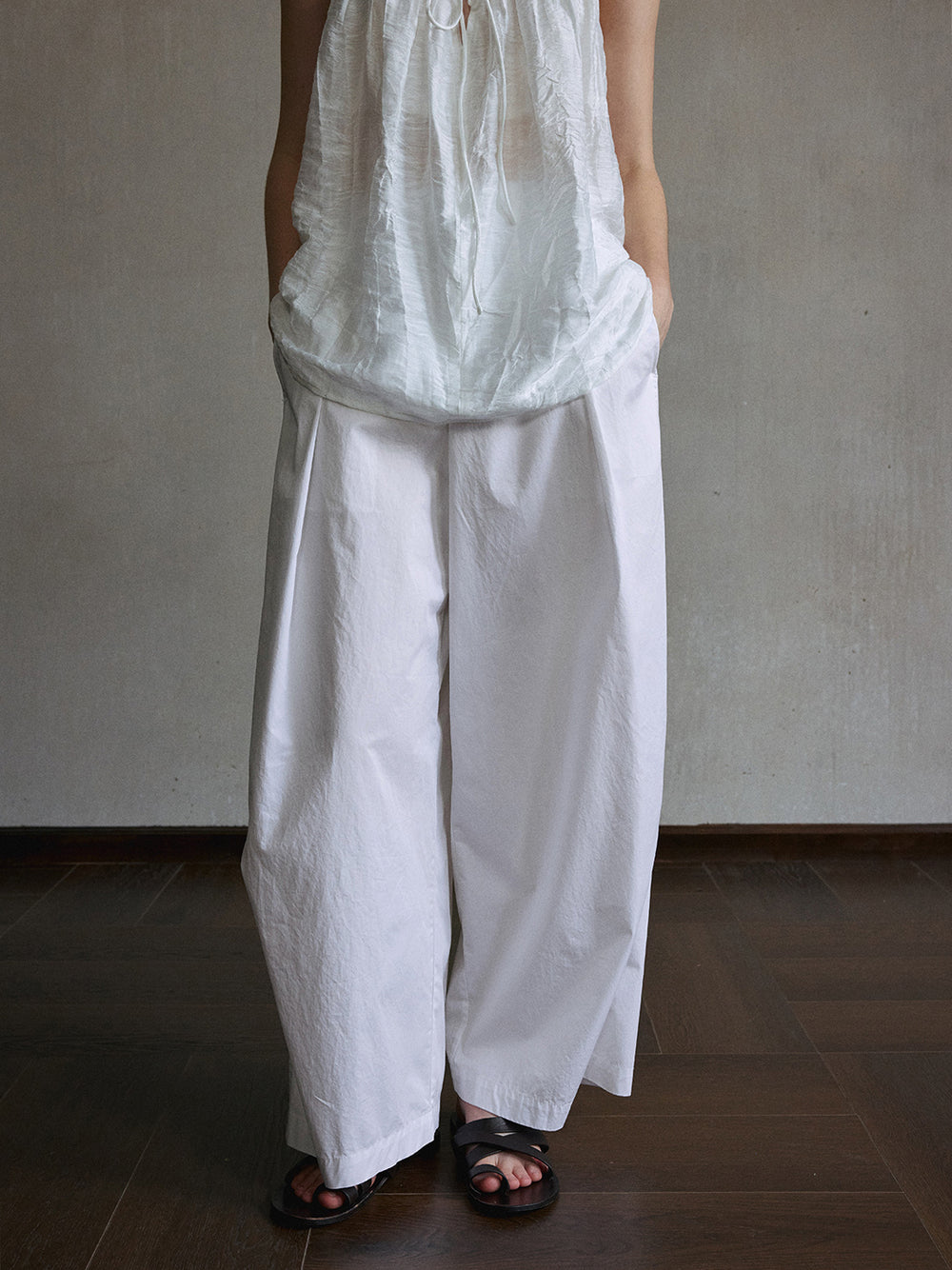 Lumen Pleated Wide-Leg