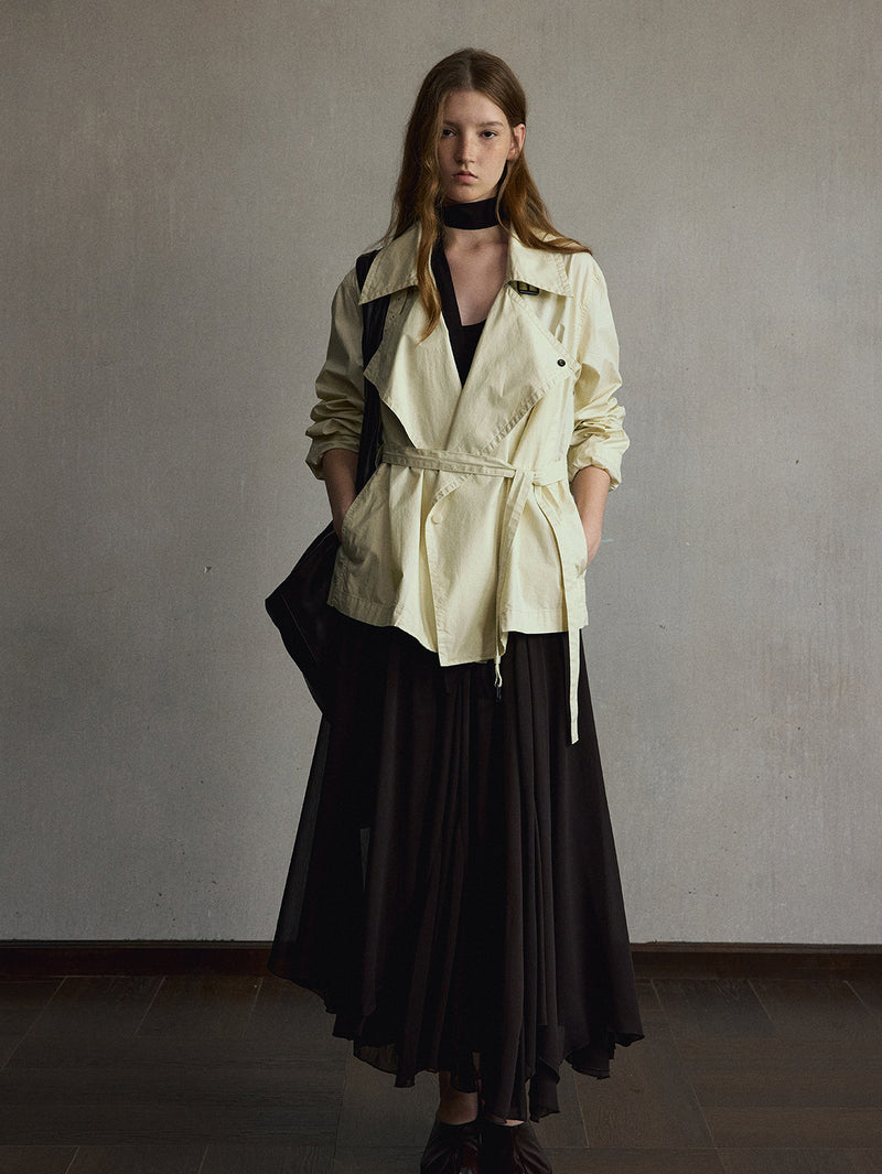 Oriel Belted Trench