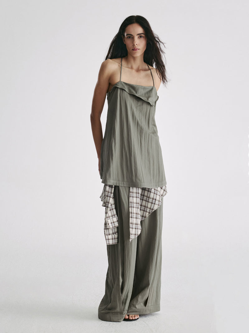 Lucent Textured Wide-Leg