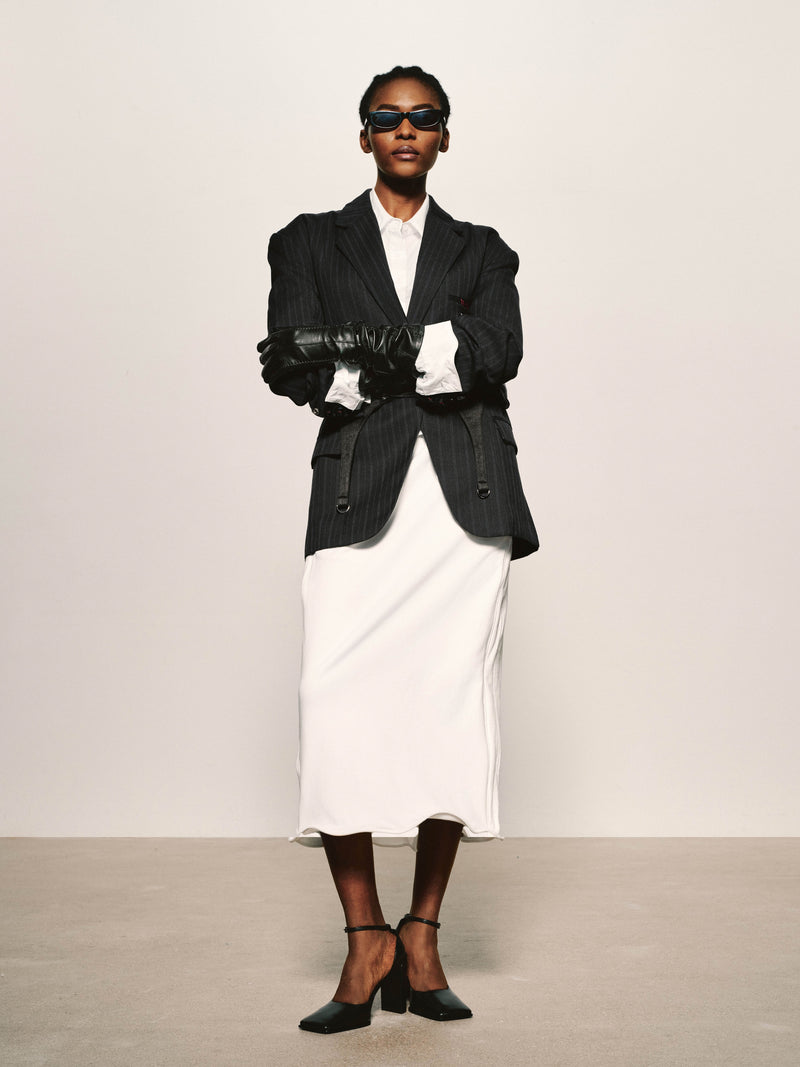 Blanc Column Skirt