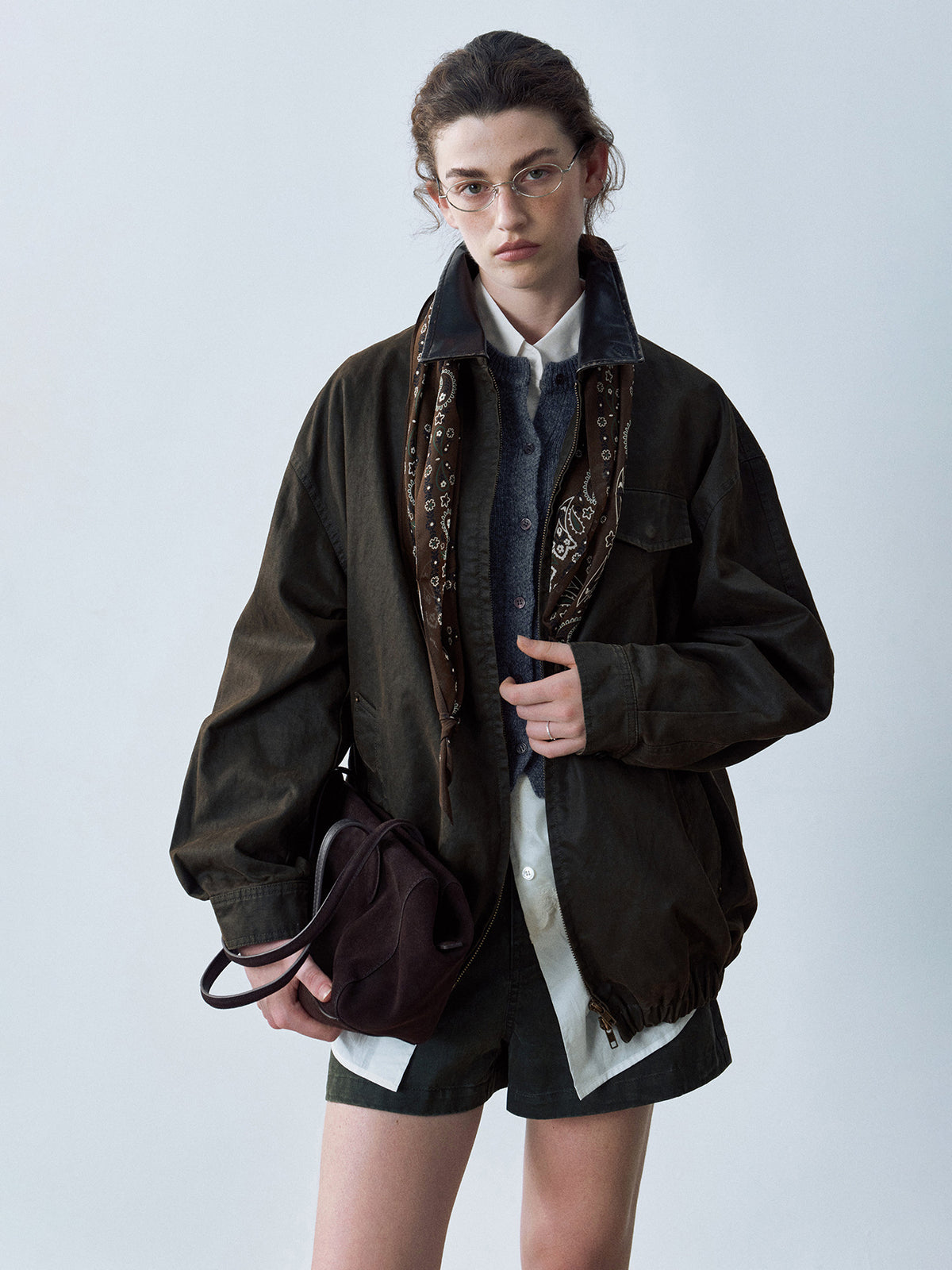 Mave Contrast-Collar Jacket