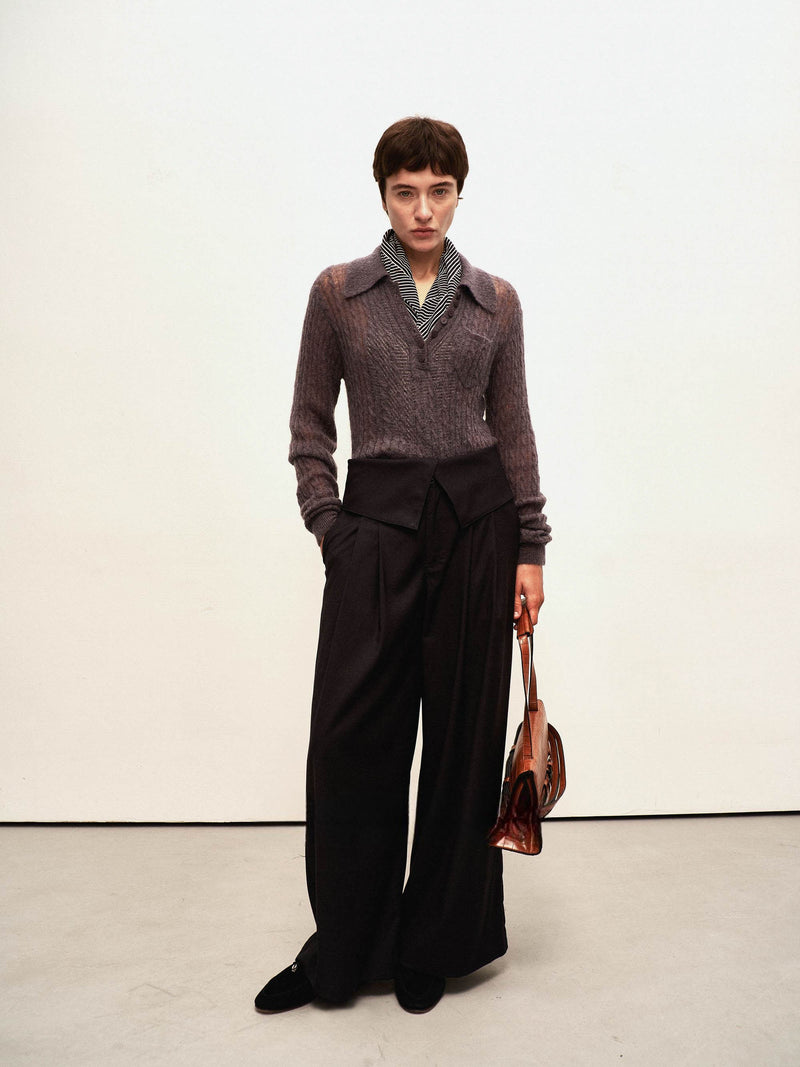Sola Pleated Wide-Leg Trousers