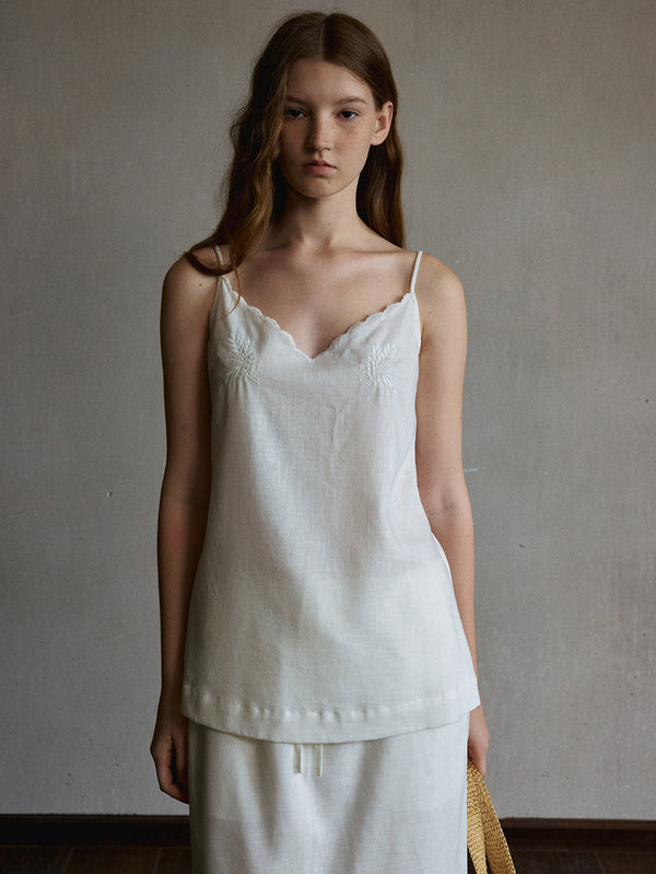 Lisse Embroidered Lyocell Cami