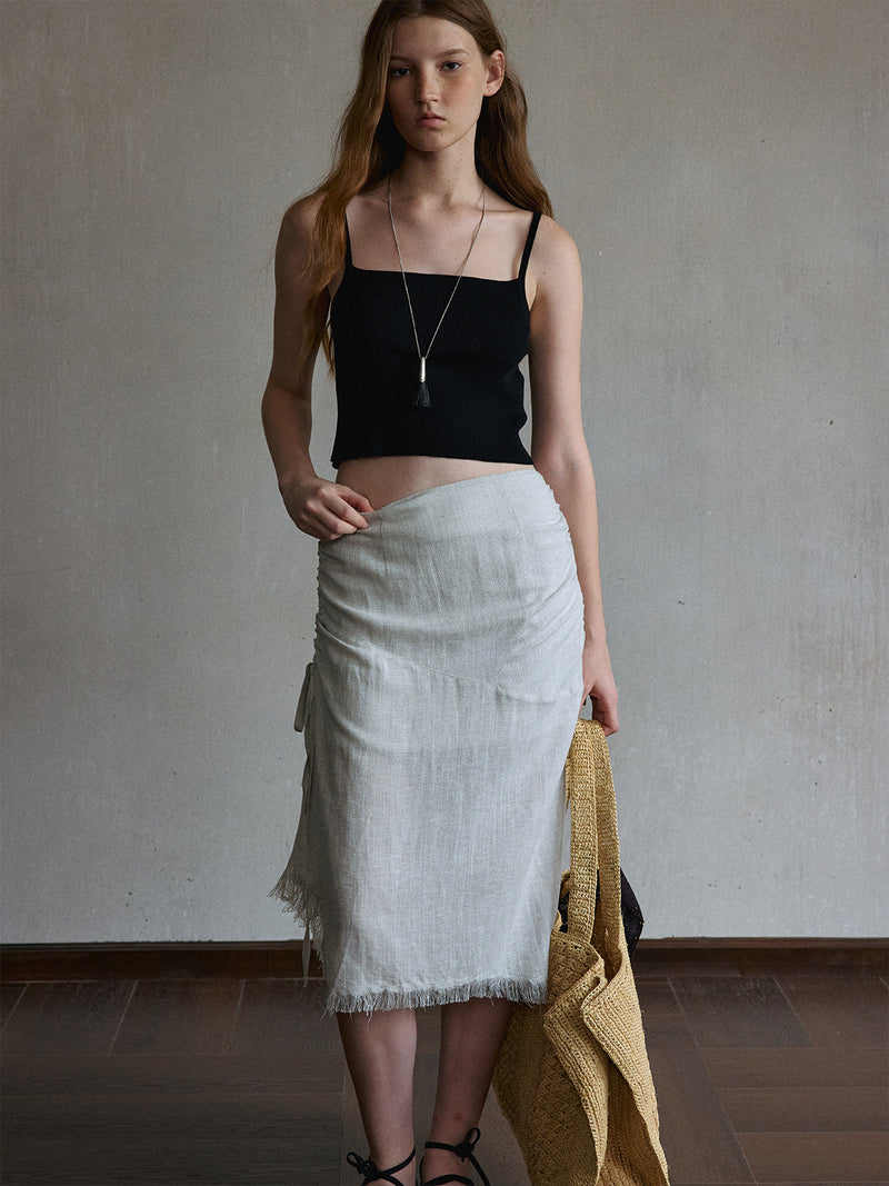 Eclipse Raw Hem Skirt