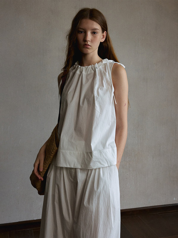 Haze Drawstring Boatneck Top