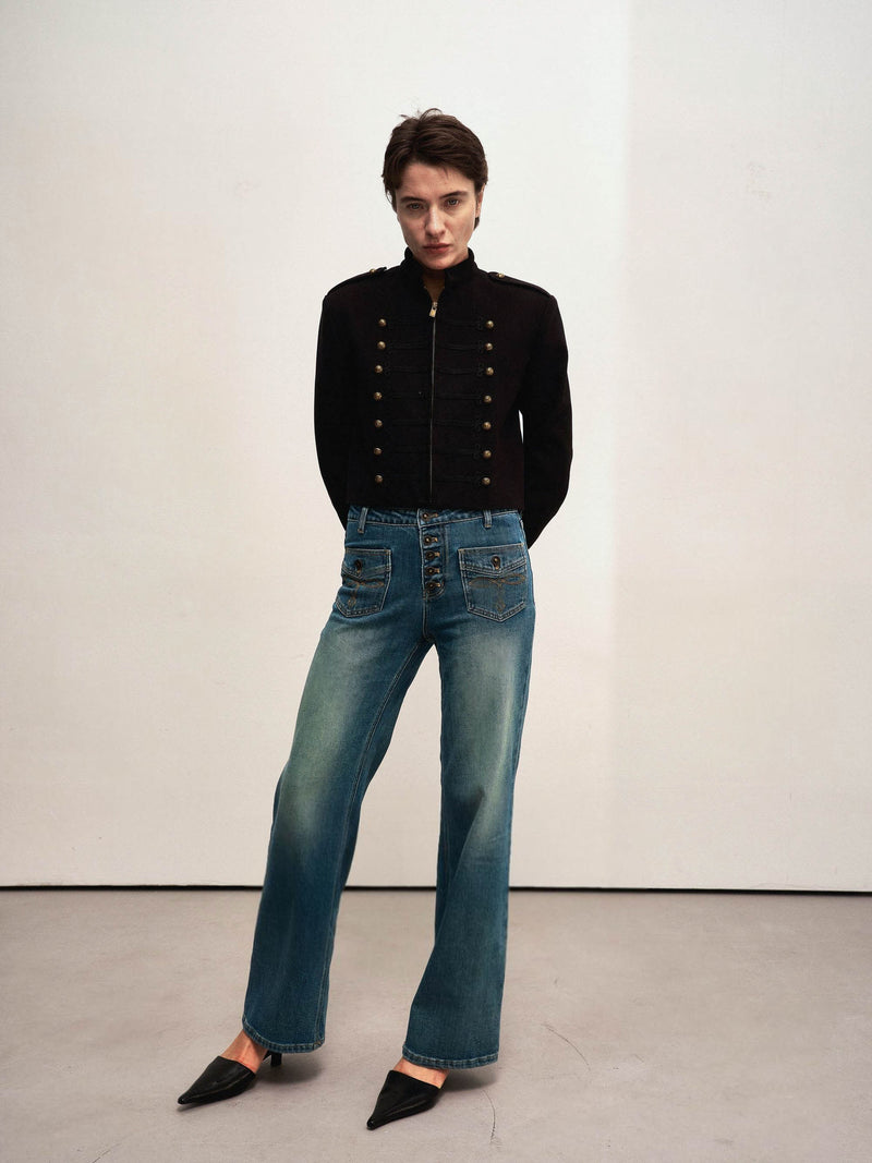 Veya Military Cropped Jacket
