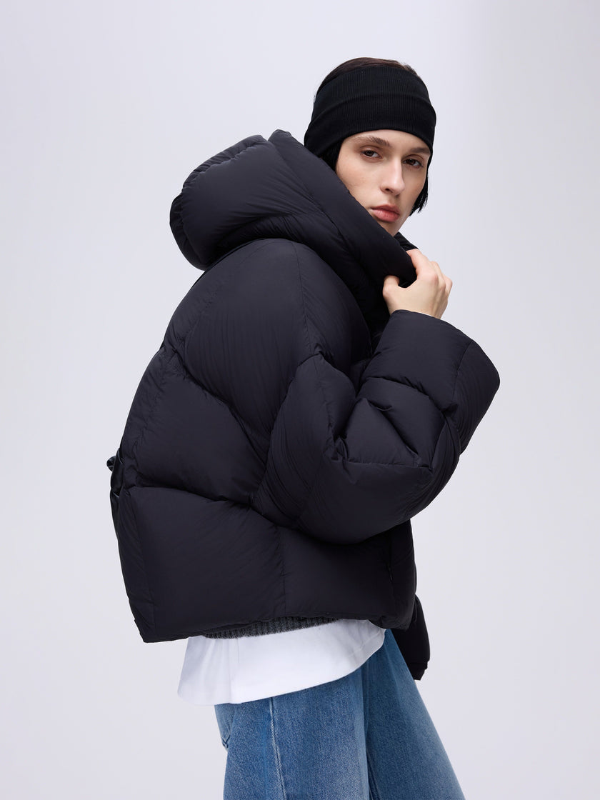 Short Hooded Down Jacket