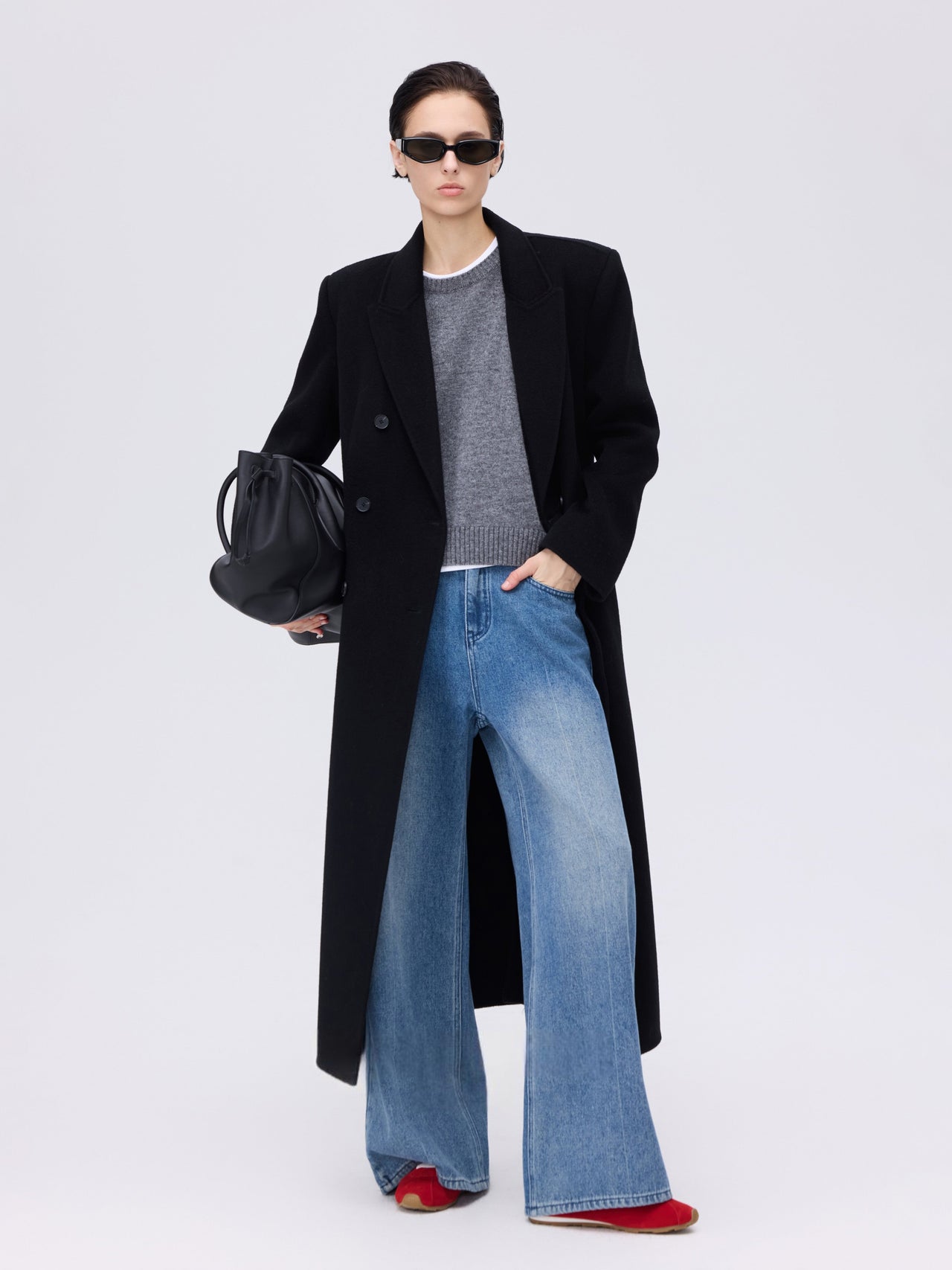 Double-Breasted Wool Mohair Coat