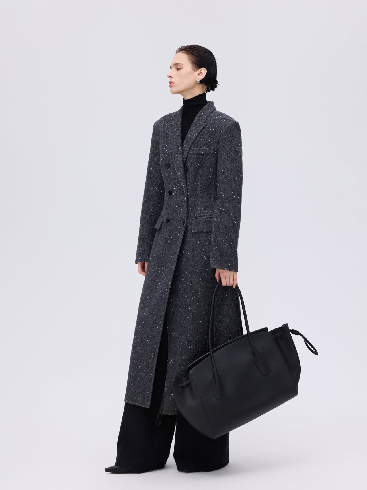 Double-Breasted Wool CAlpaca Coat