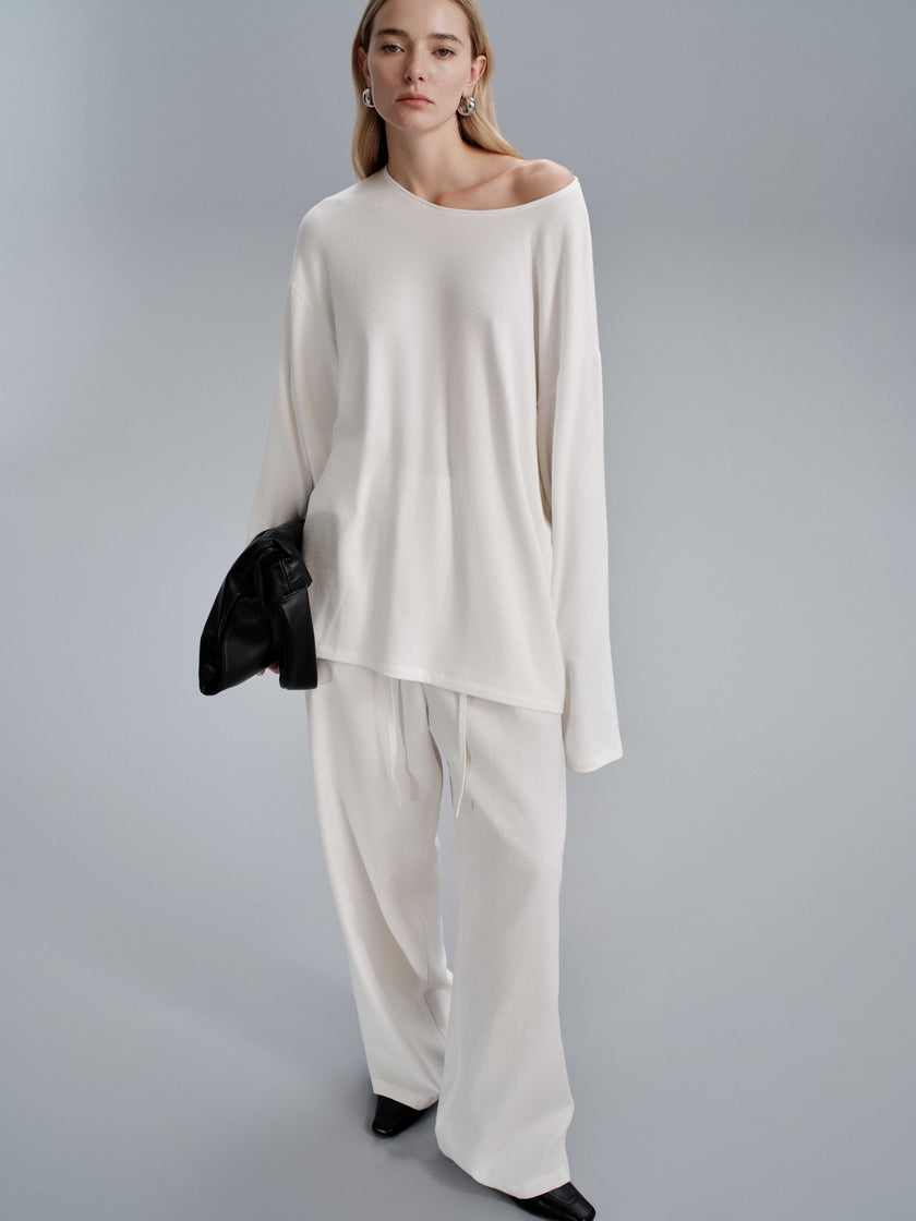 Nyssa Asymmetry Top - White