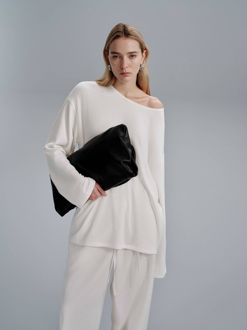 Nyssa Asymmetry Top - White