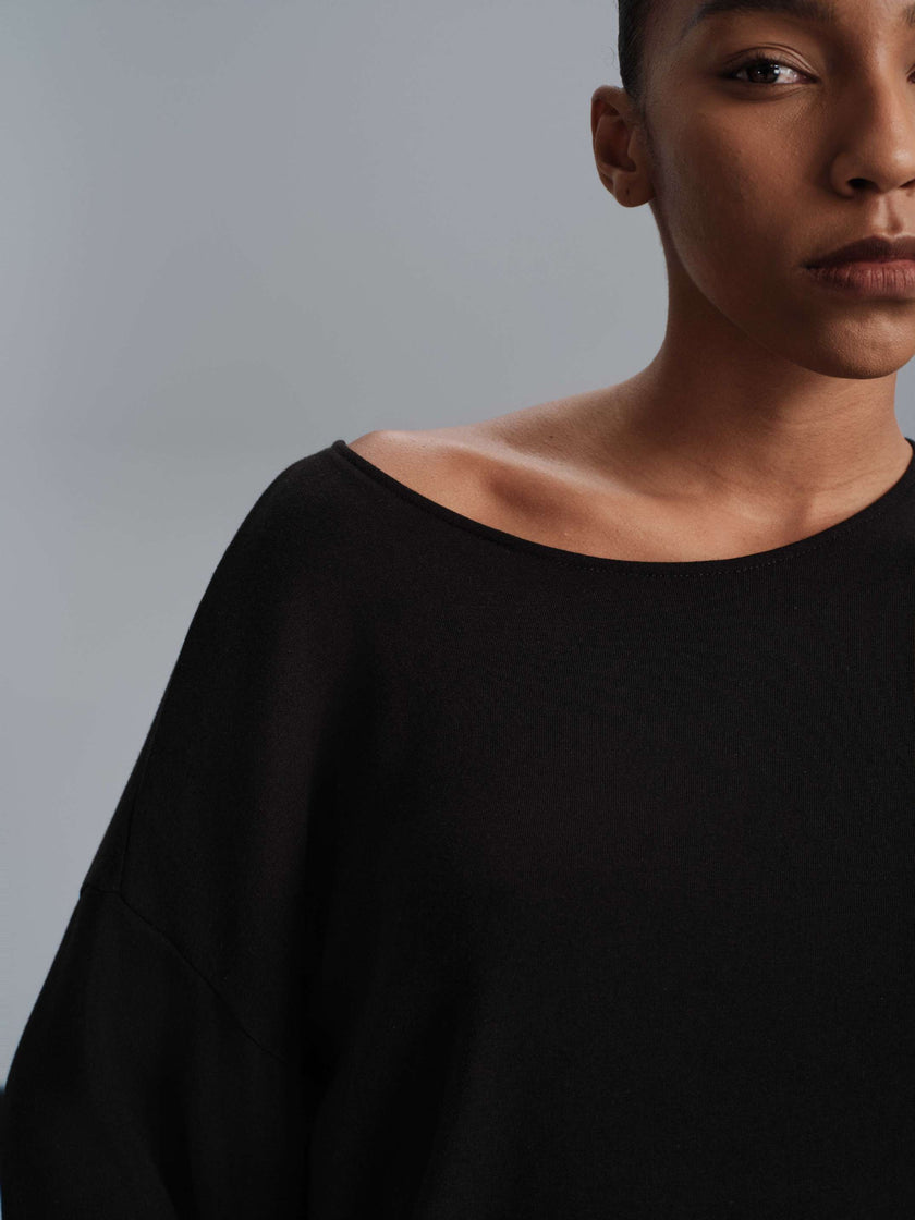 Nyssa Asymmetry Top - Black