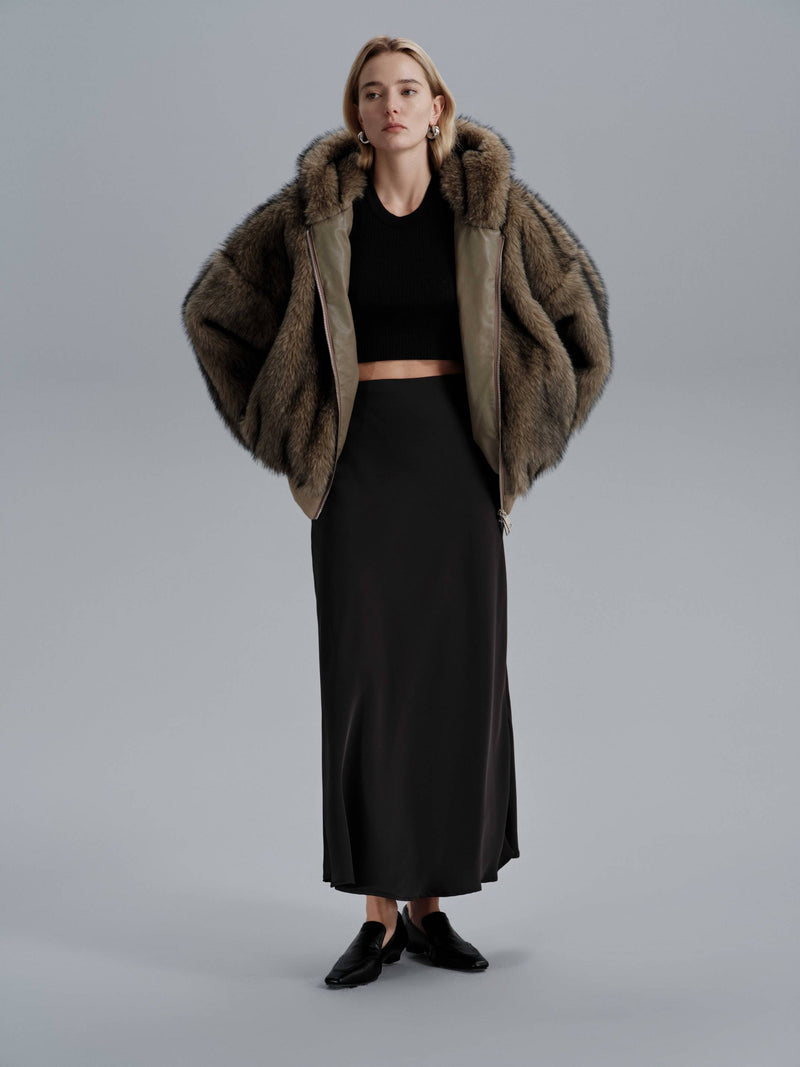 Veste en fausse fourrure Arlette - Abricots