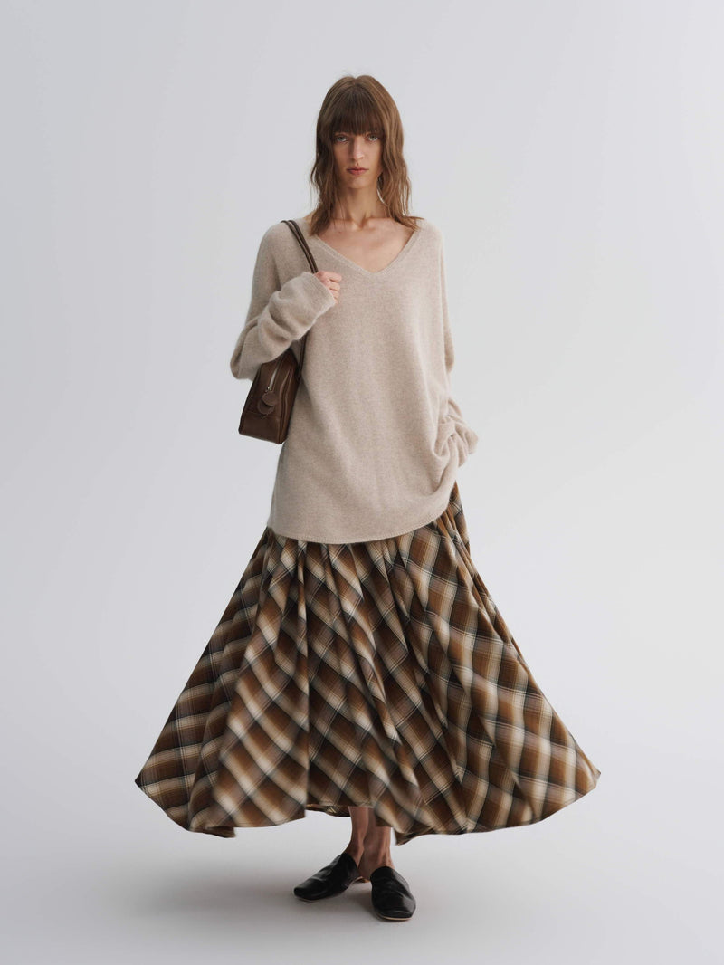 Plaid Shift Skirt