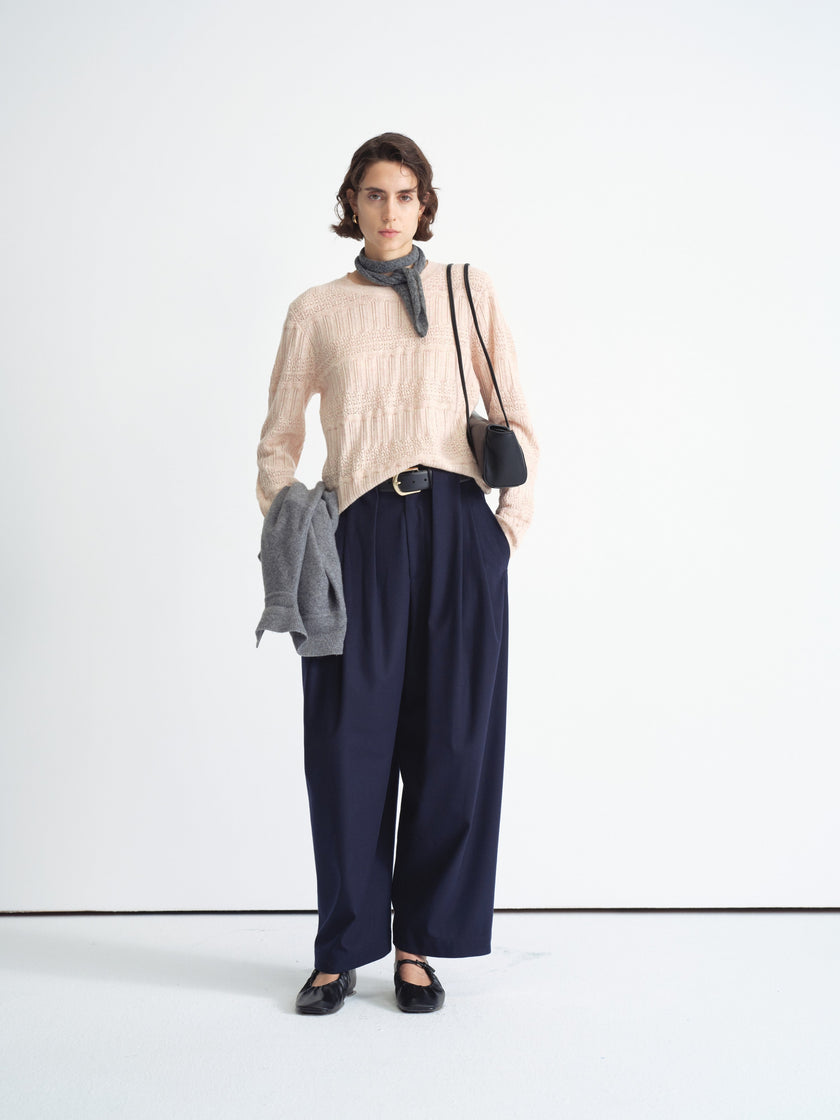 Pleated Wide-Leg Trousers