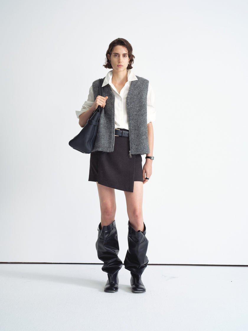 Asym Wrap Mini Skirt