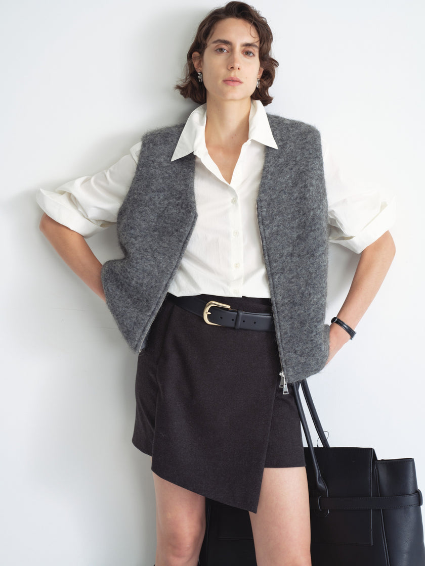 Asym Wrap Mini Skirt