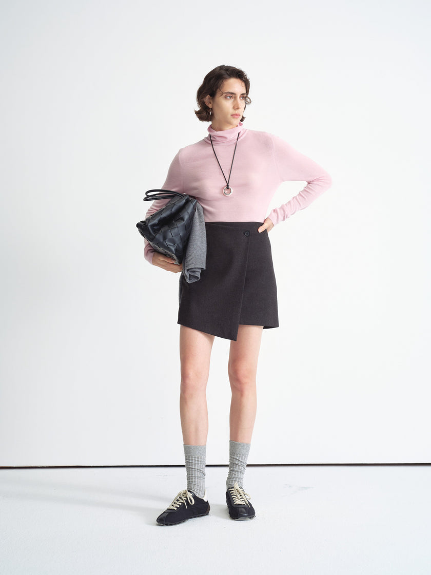 Asym Wrap Mini Skirt