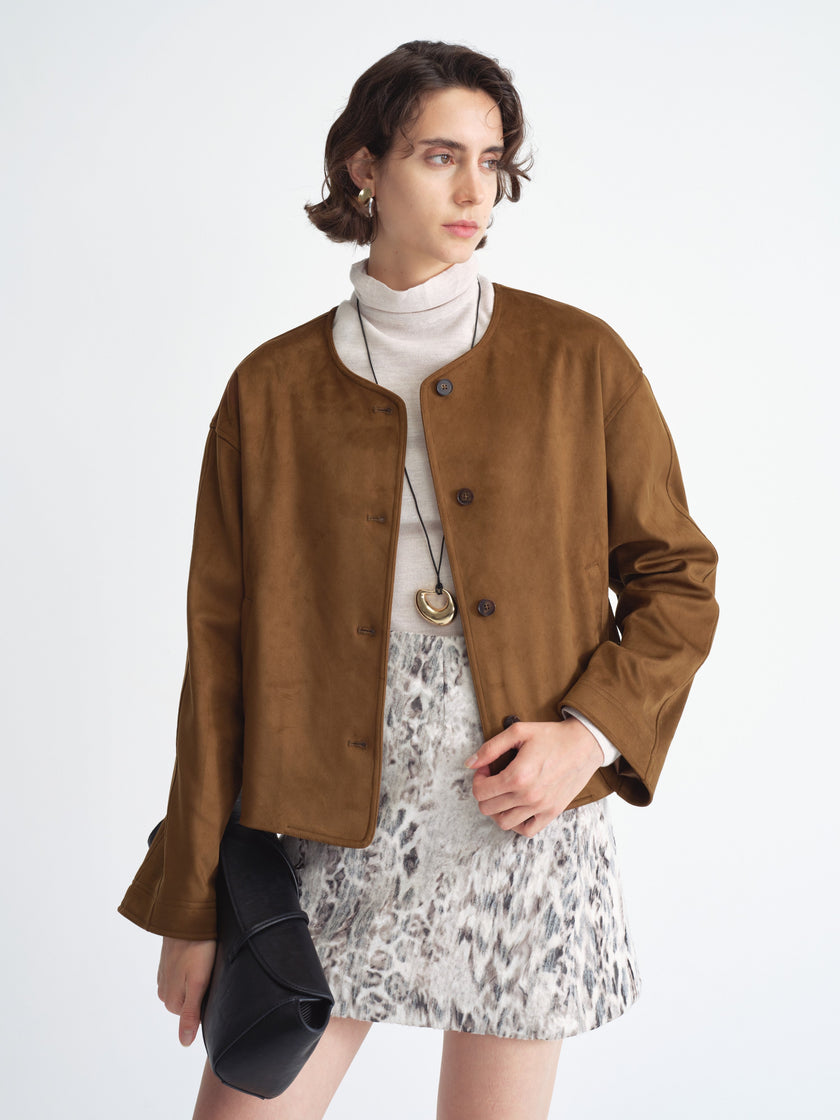 Veste structurée en suédine