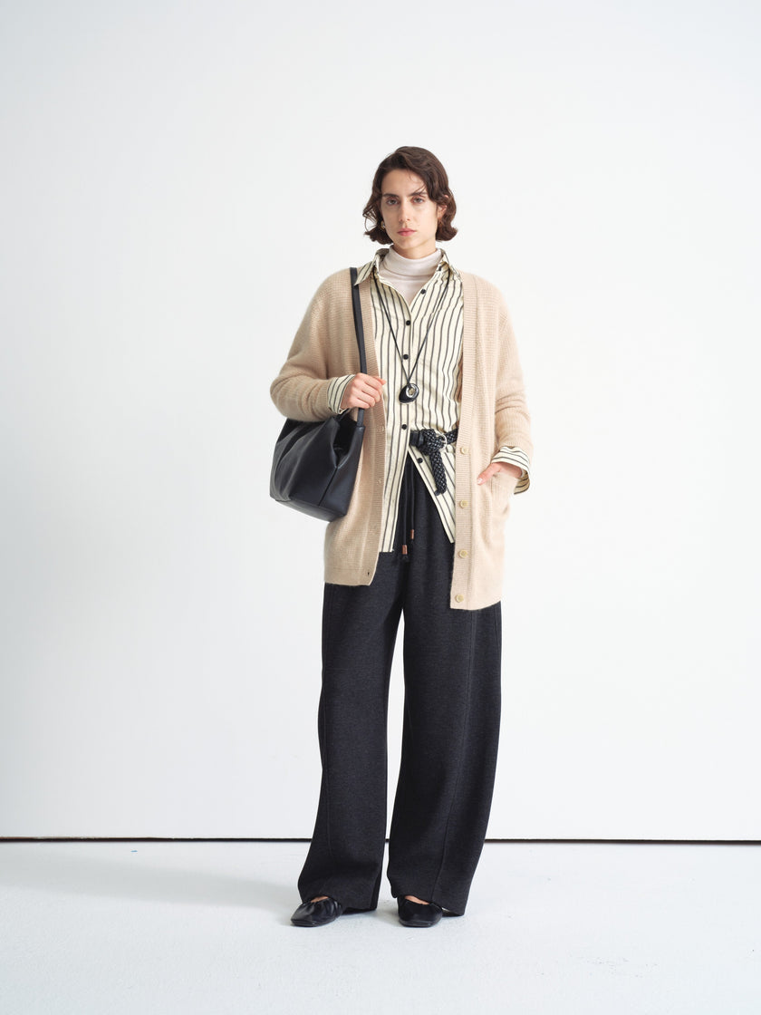 Cardigan décontracté en mélange de laine