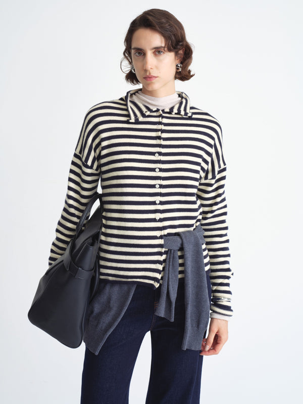 Striped Knit Cardigan