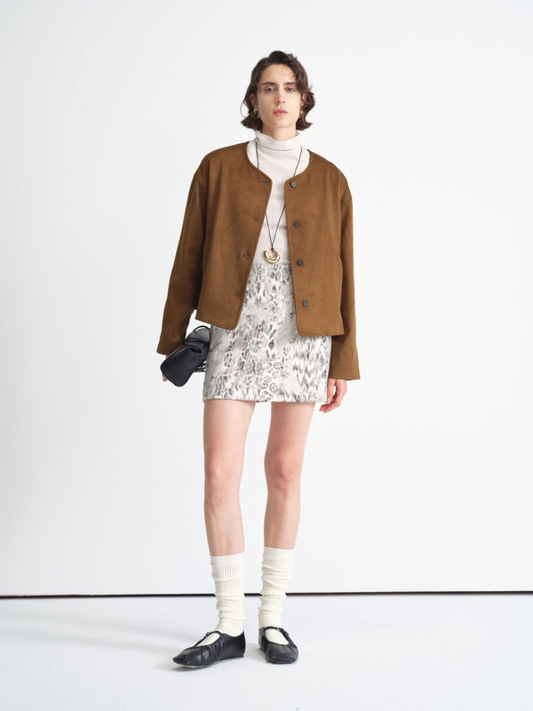 Structured Suedette Jacket