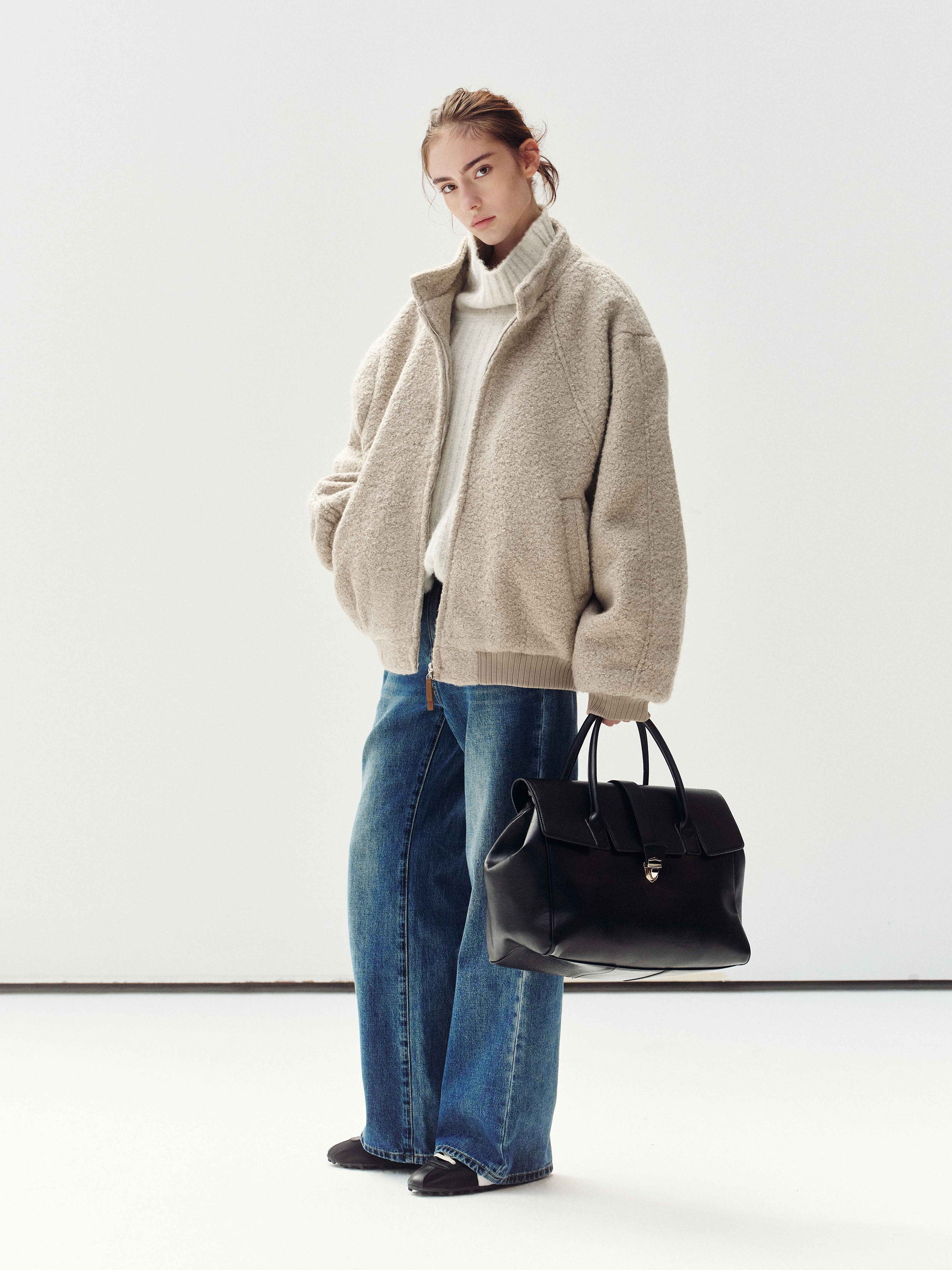Minimalist Zip Wool Jacket – hemi blurr