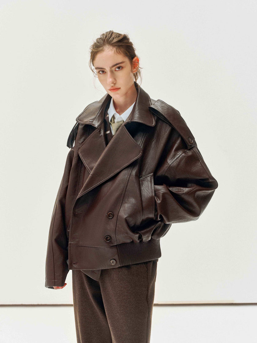 Veste double en grain