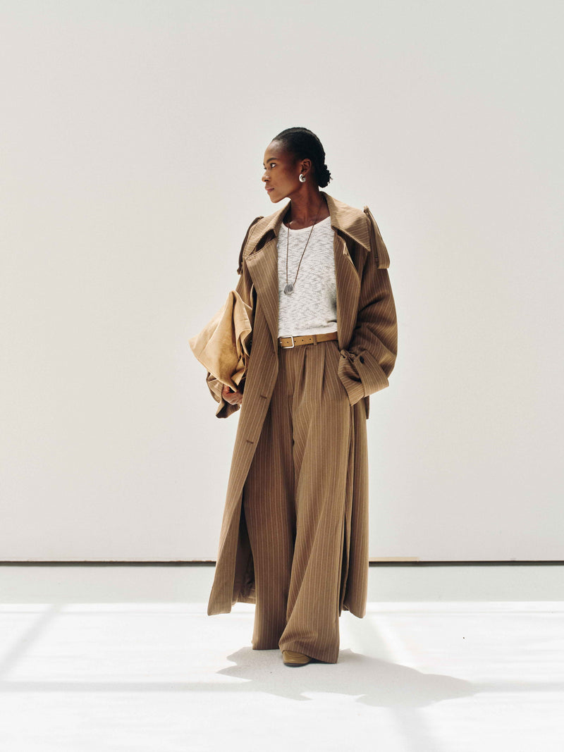 Pantaloni trench Drift a righe sottili
