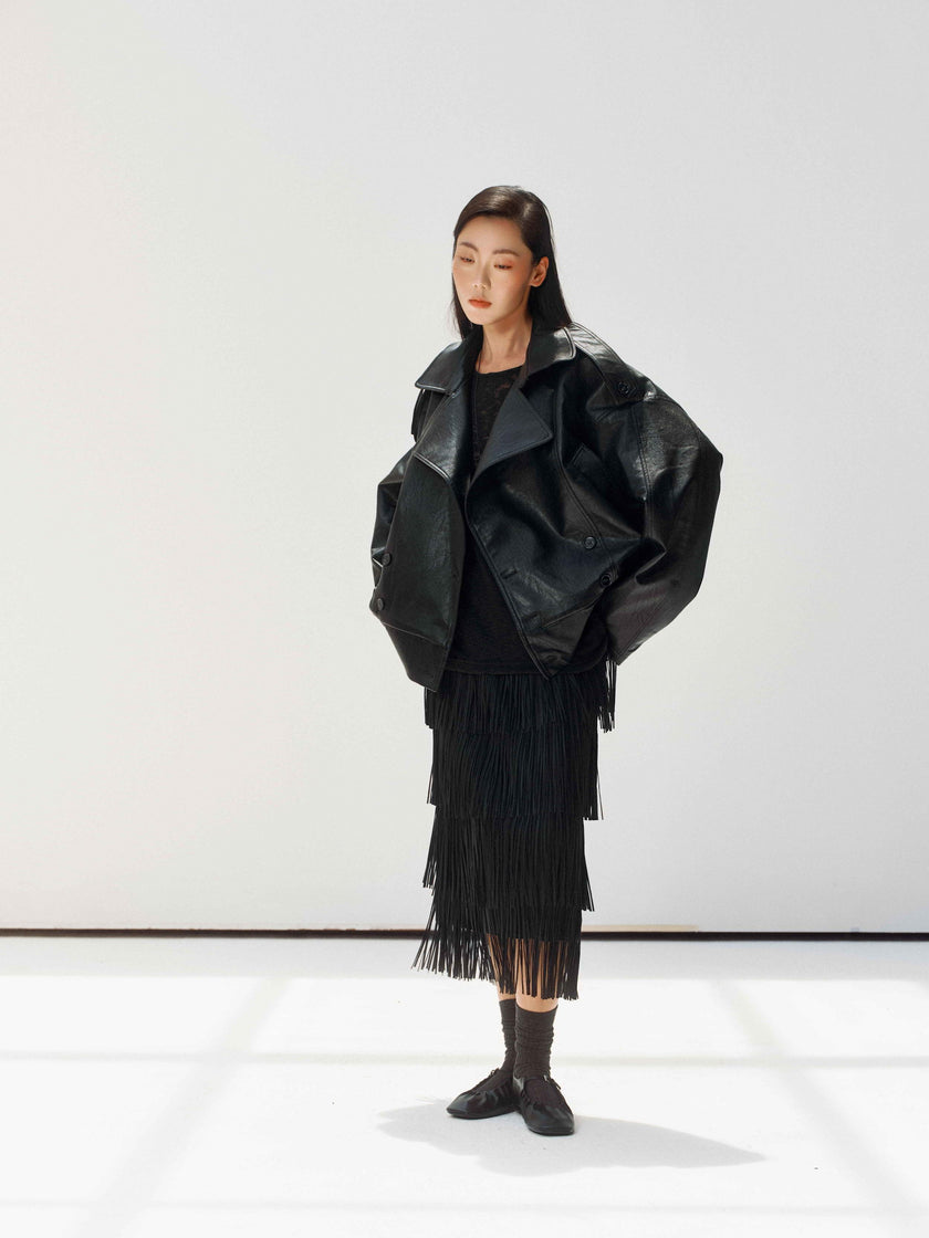 Veste double en grain