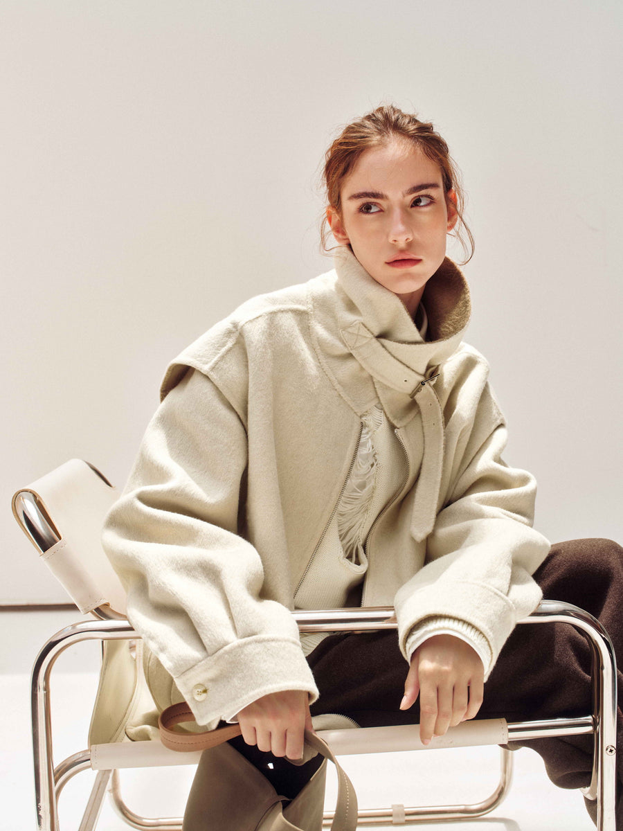 Dual-Tone Veste en Laine