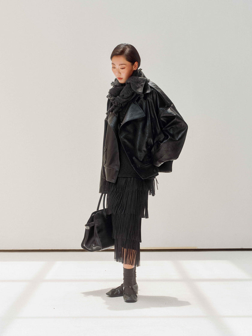 Veste double en grain