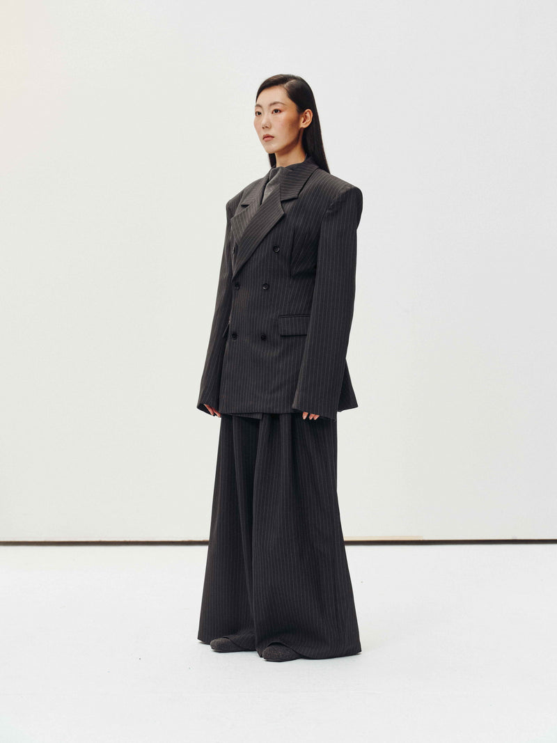 Echelon Pantalon de Costume à Rayures