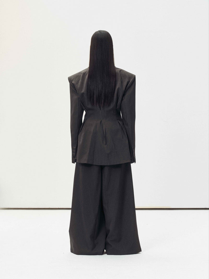 Echelon Pantalon de Costume à Rayures