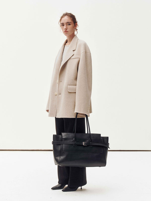 Blazer en laine rustique