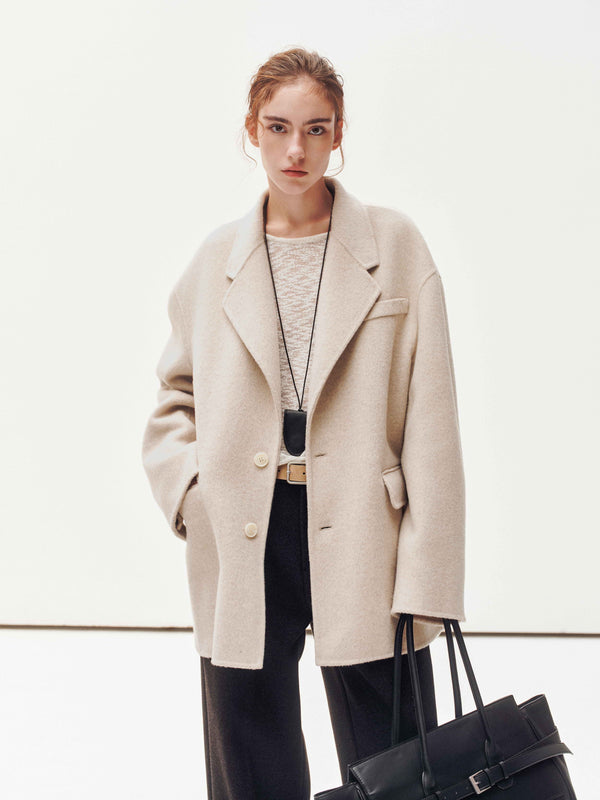 Blazer en laine rustique