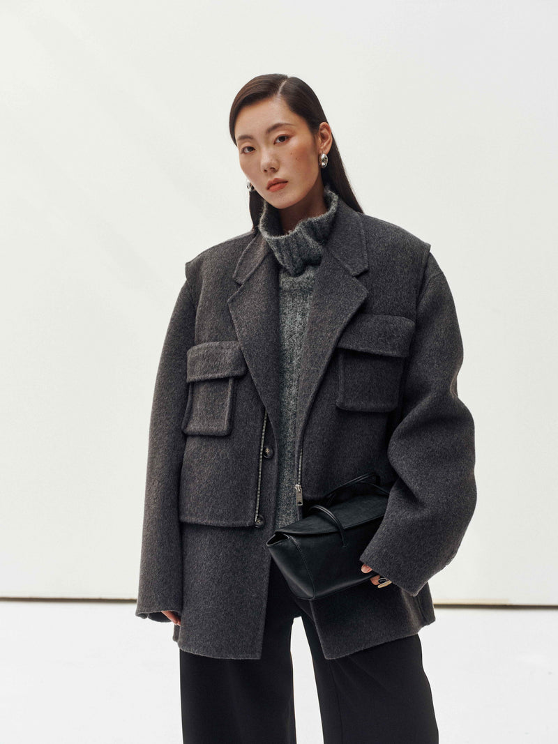Blazer rustico in lana