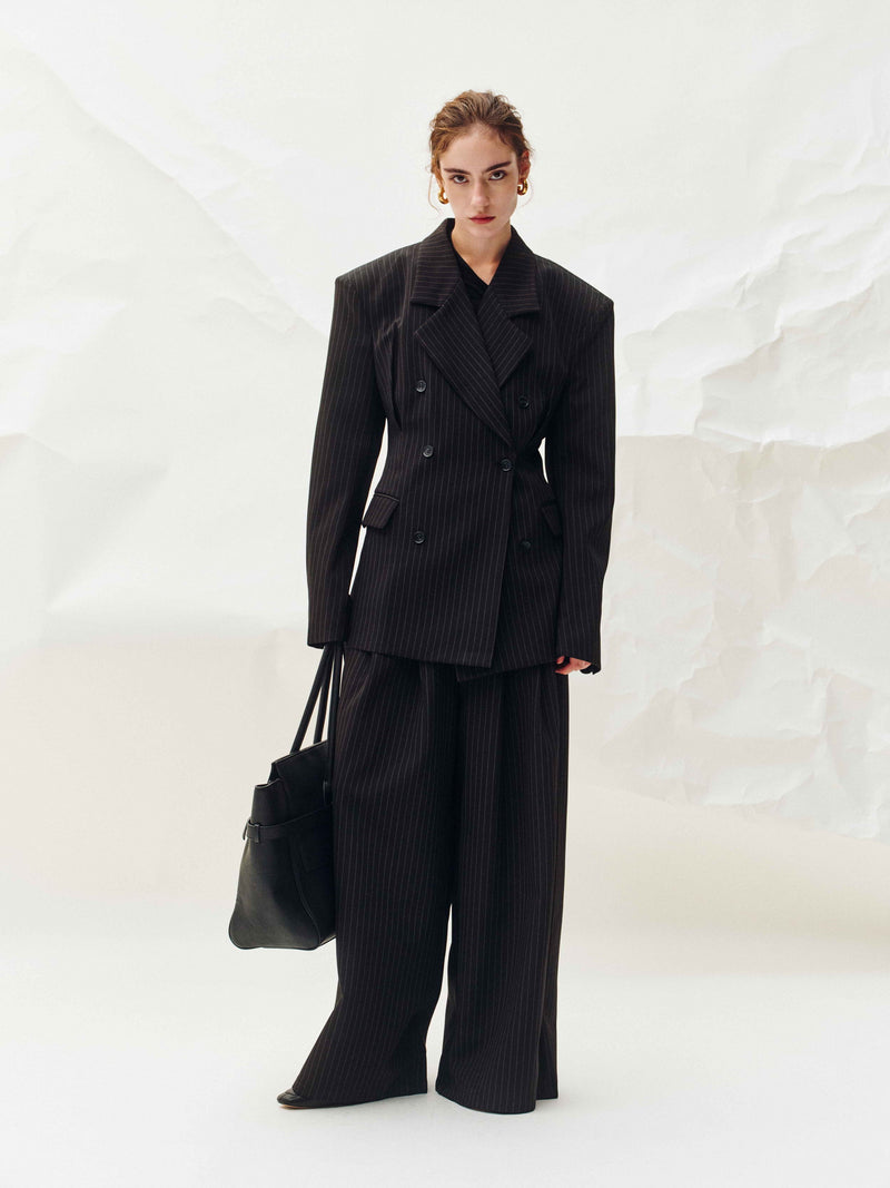 Echelon Pantalon de Costume à Rayures