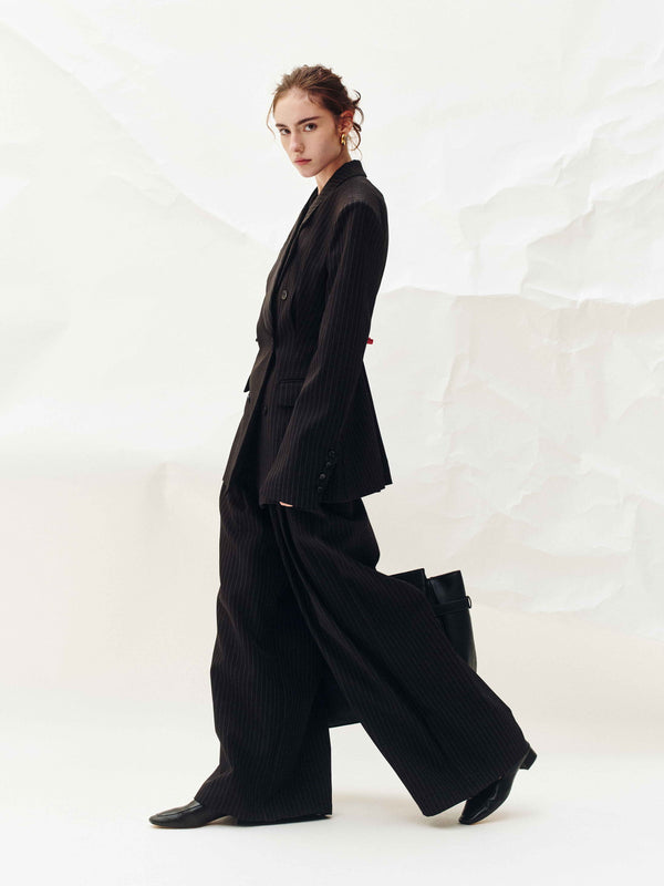 Echelon Pantalon de Costume à Rayures