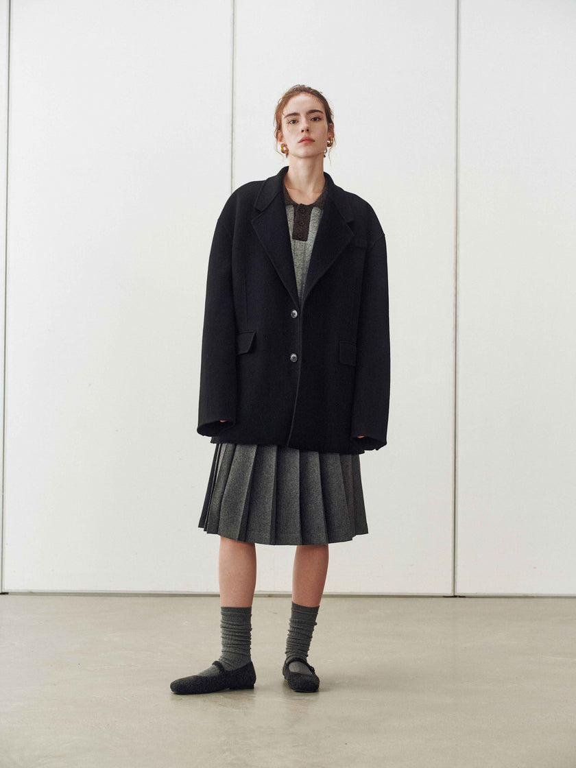 Blazer en laine rustique