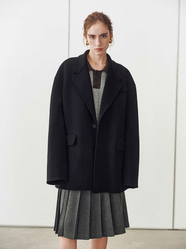 Blazer en laine rustique