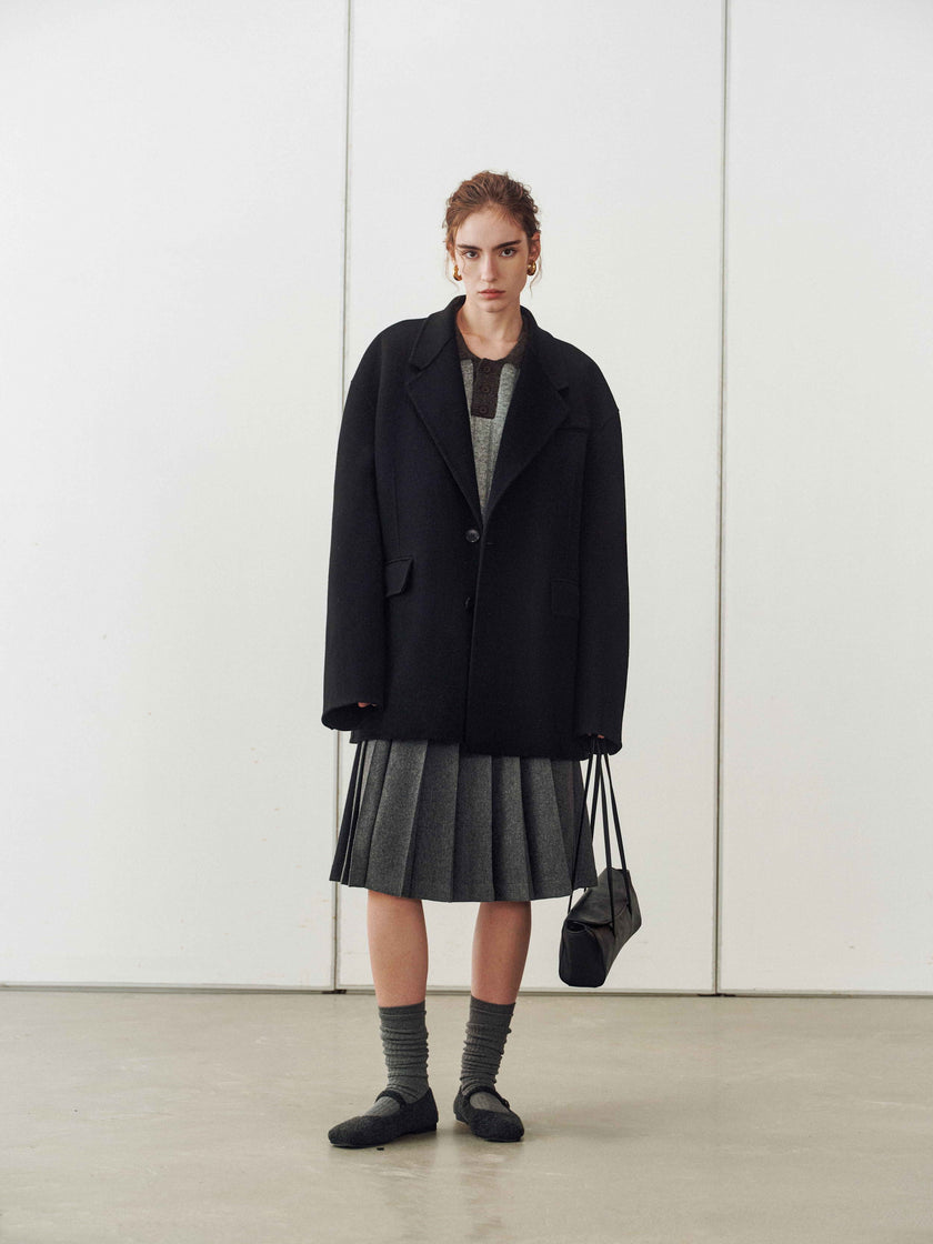 Blazer en laine rustique