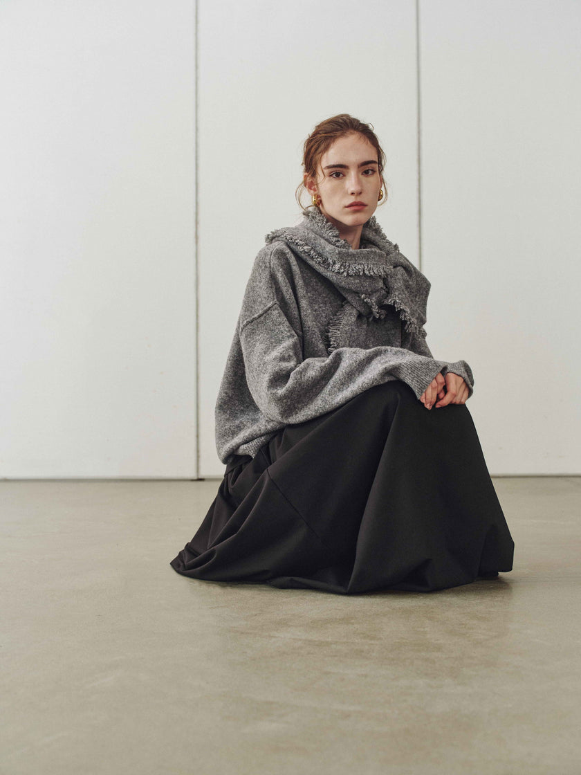 Franges Cardigan enveloppant & Écharpe