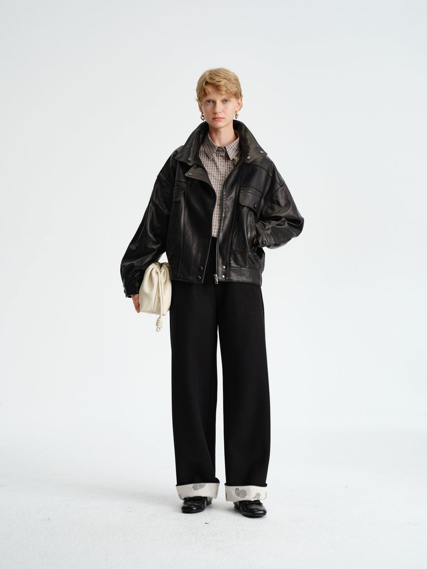 Fayro Veste en Peau d'Agneau Bold