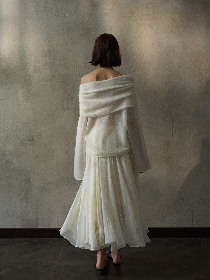 Cala Jersey de Hombros Descubiertos