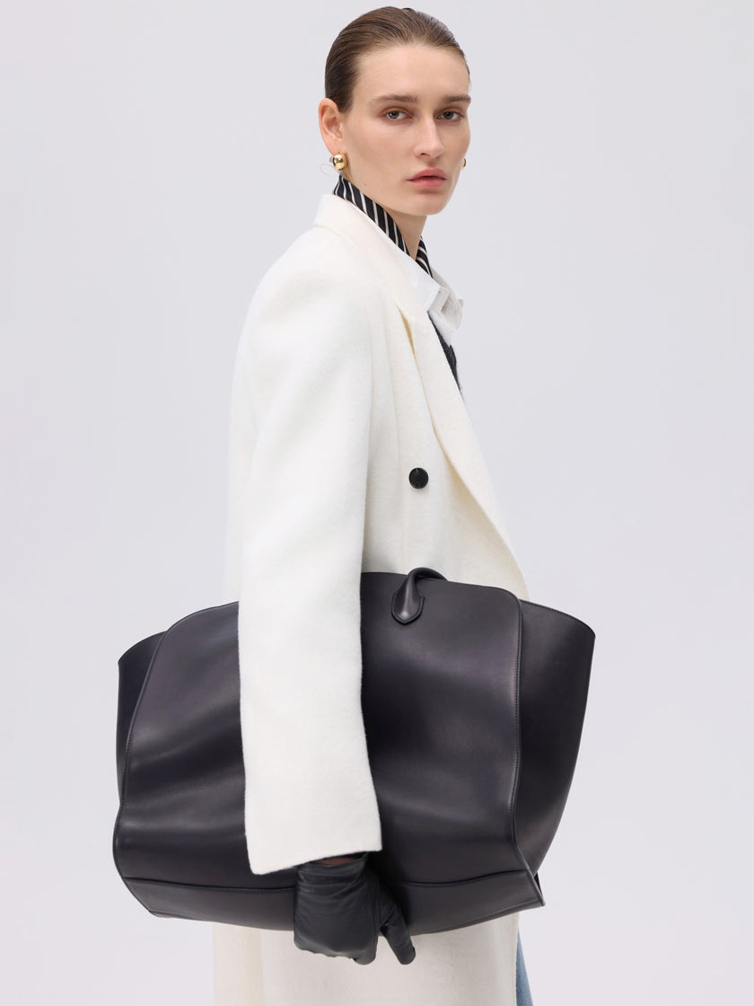 Double boutonnage Manteau en laine et mohair