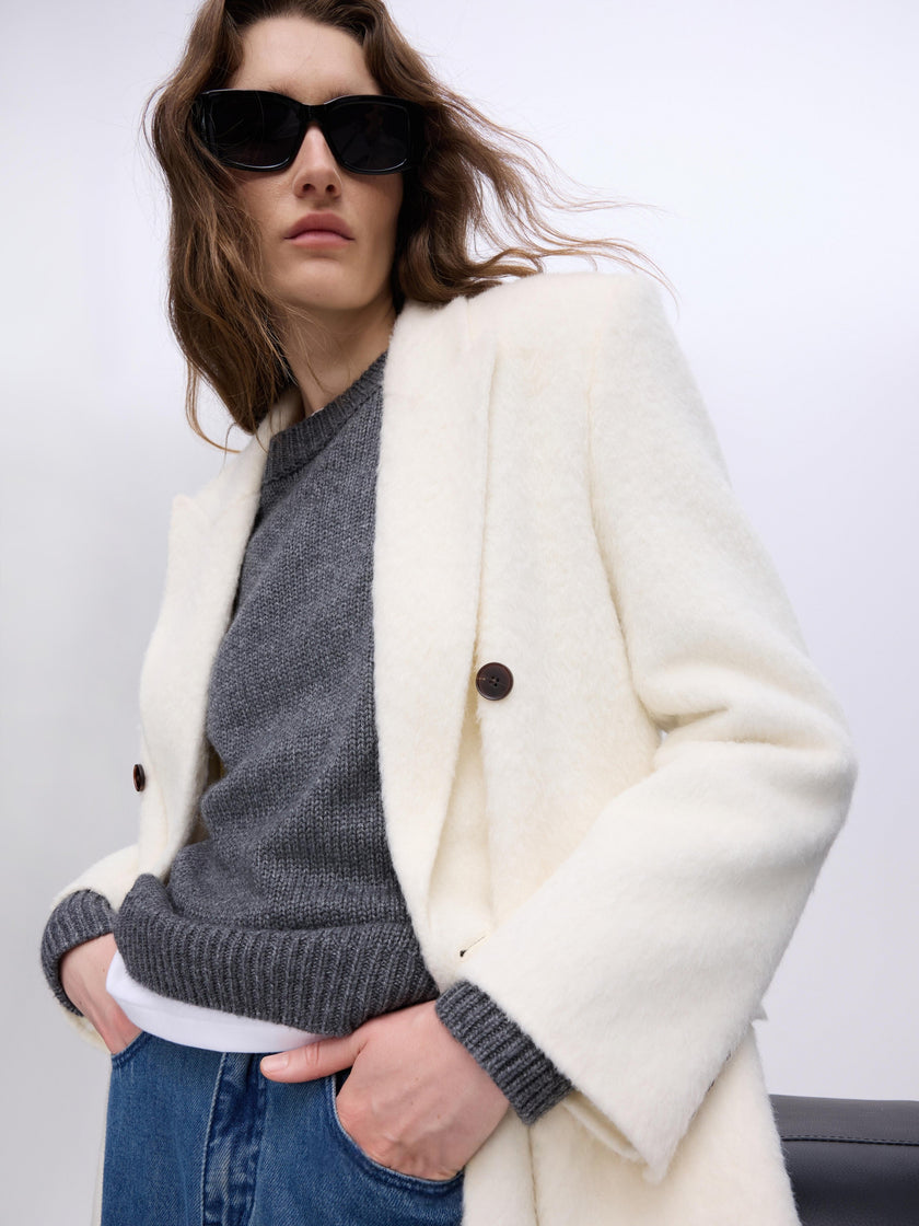 Structured Double-Breasted Coat