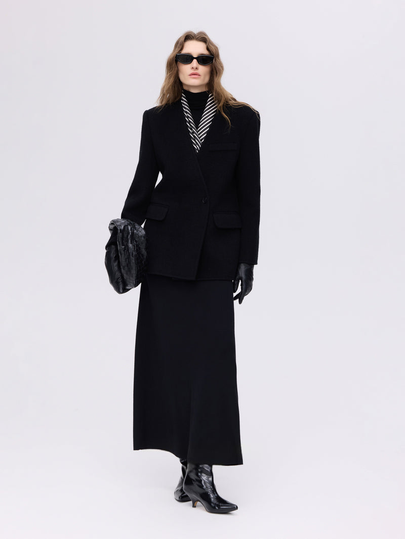Wool Coat with Belt & Scarf