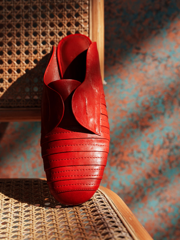 YAOSAN Mules en cuir ciré